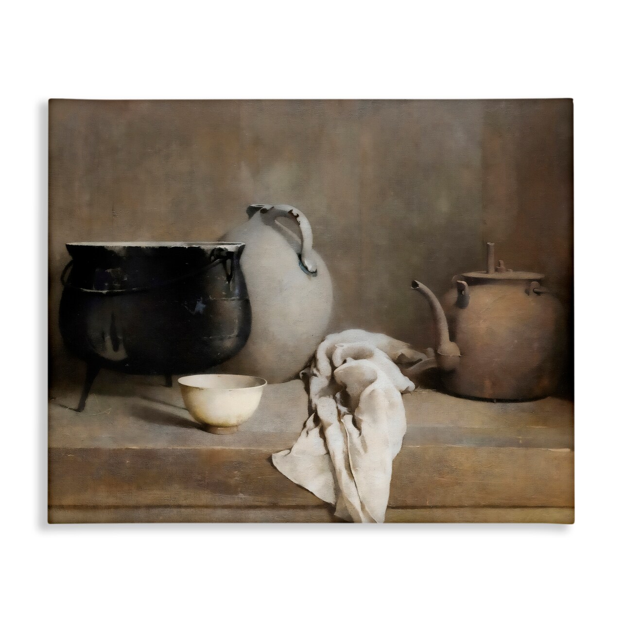 Stupell Industries Vintage Farmhouse Vase Still Life Canvas, design by Riley B